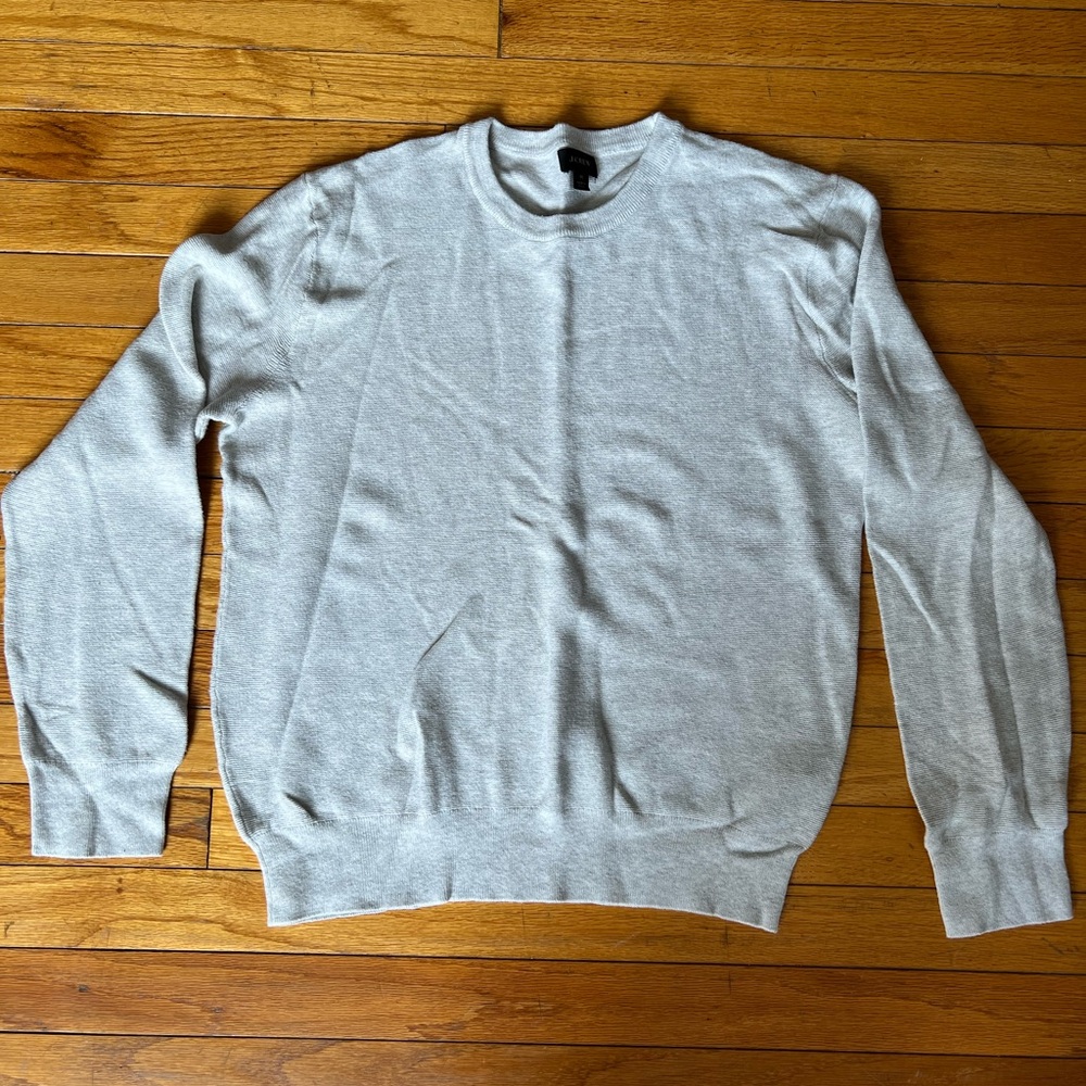 J. Crew Cream Crewneck Sweater Classic Knit